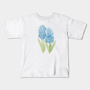 2 blue hyacinth ink and watercolor Kids T-Shirt